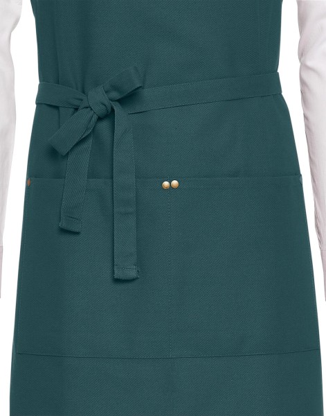 PROVENCE - Eyelet Bib Apron with Pocket Szürke 
