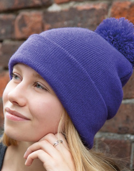 Pom Pom Beanie Szürke 