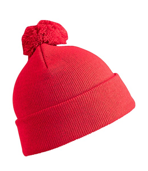 Pom Pom Beanie Piros 