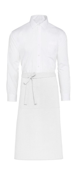 ROME - Recycled Bistro Apron with Pocket Fehér 