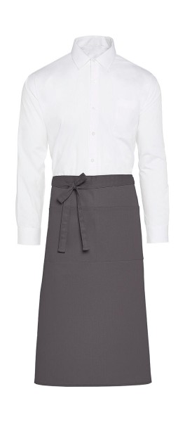 ROME - Recycled Bistro Apron with Pocket Szürke 