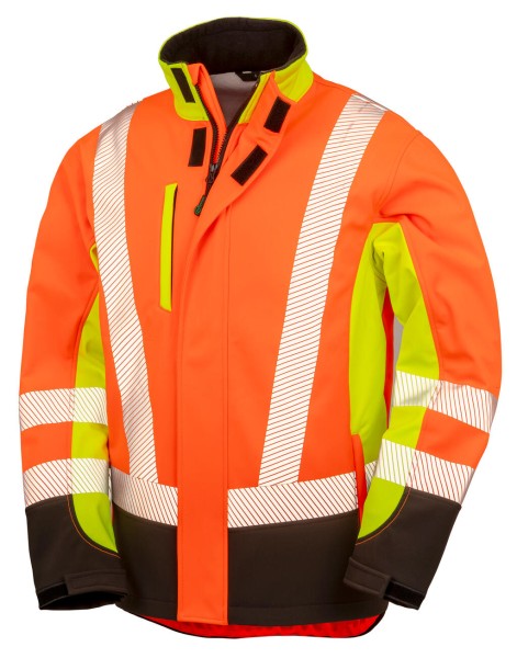 Recycled 3-Layer Printable 3-Tone Safety Softshell  