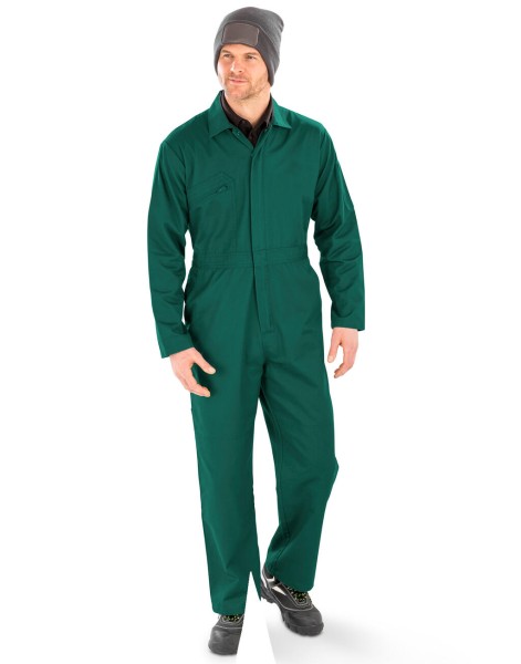 Recycled Action Overall with Zip Front  