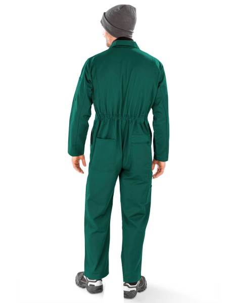 Recycled Action Overall with Zip Front  