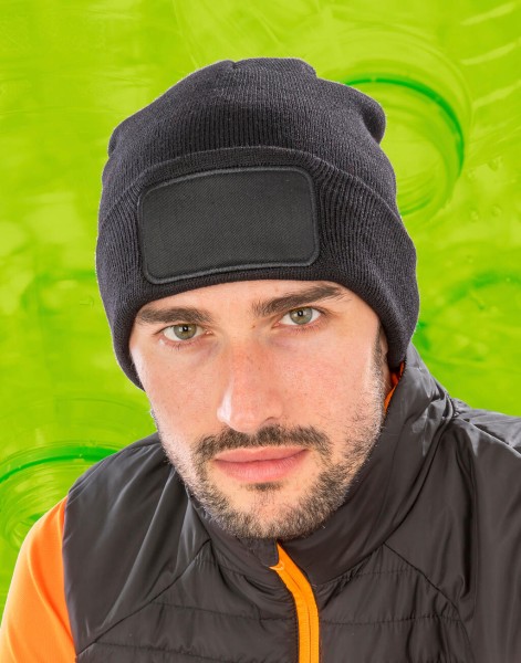 Recycled Double Knit Printers Beanie  