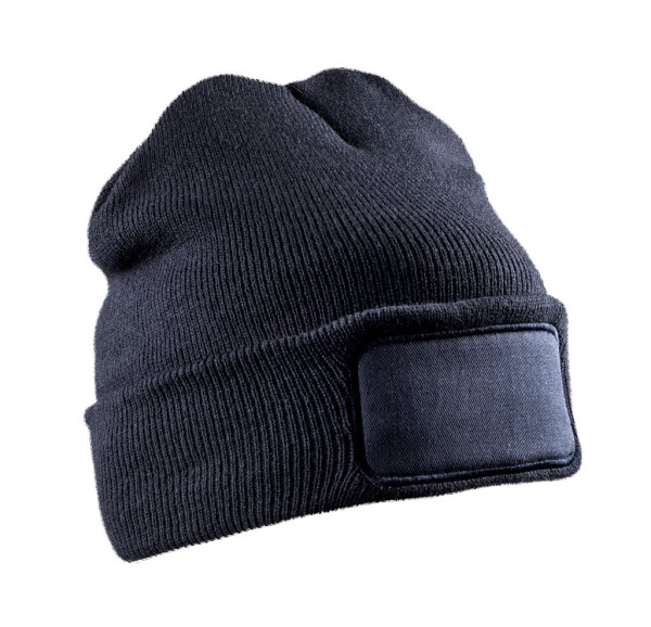 Recycled Double Knit Printers Beanie  
