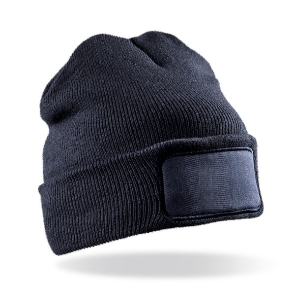 Recycled Double Knit Printers Beanie  