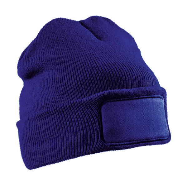 Recycled Double Knit Printers Beanie  