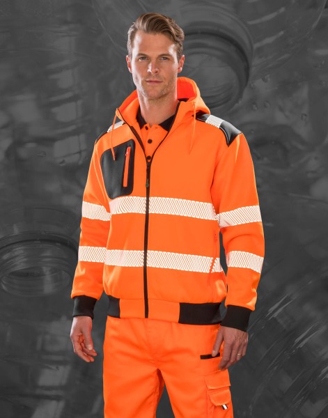 Recycled Robust Zipped Safety Hoody  