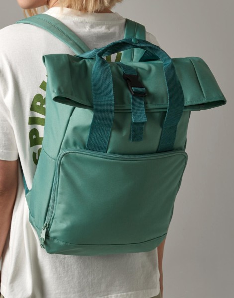 Recycled Twin Handle Roll-Top Backpack  
