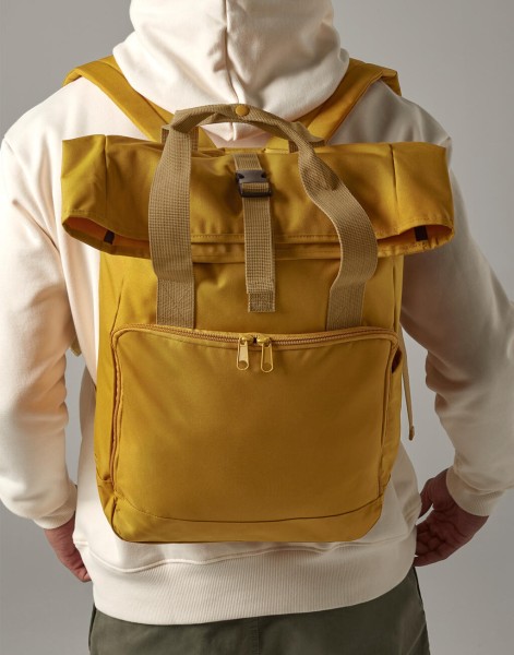 Recycled Twin Handle Roll-Top Laptop Backpack  