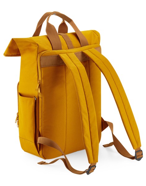 Recycled Twin Handle Roll-Top Laptop Backpack  