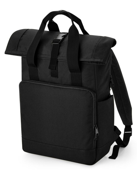 Recycled Twin Handle Roll-Top Laptop Backpack  