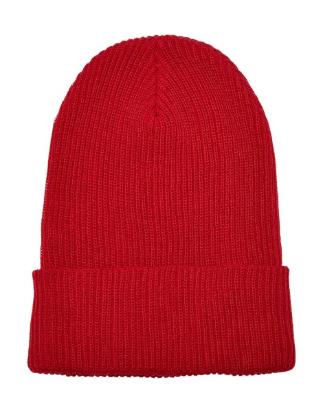 Recycled Yarn Ribbed Knit Beanie  
