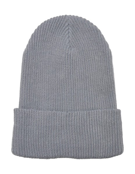Recycled Yarn Ribbed Knit Beanie  