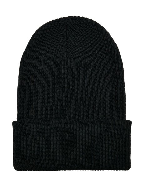 Recycled Yarn Ribbed Knit Beanie  