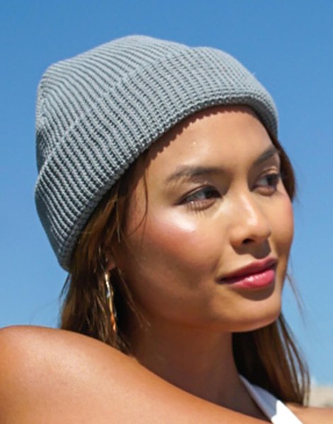 Recycled Yarn Waffle Knit Beanie  