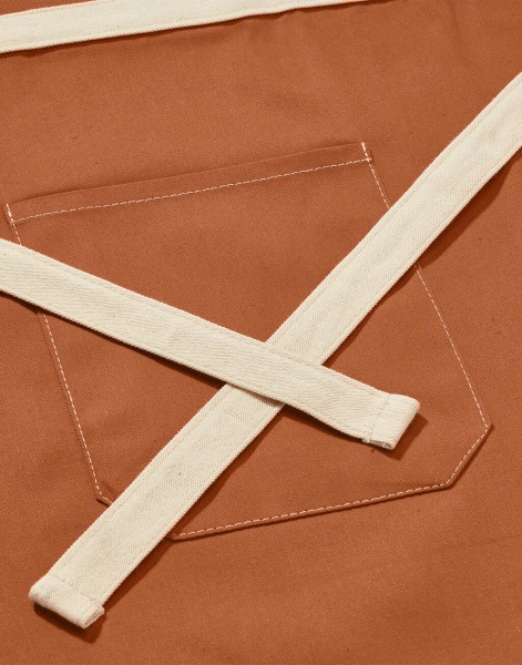 SANTORINI - Contrasted Bistro Apron with Pocket  