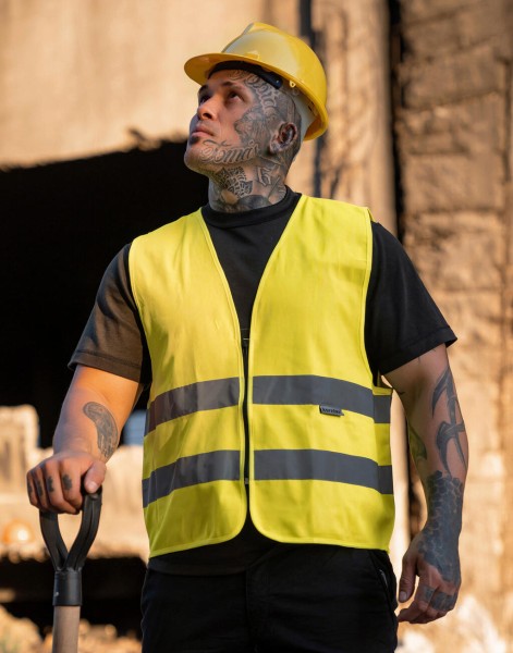 Safety Vest with Zipper Cologne Sárga 