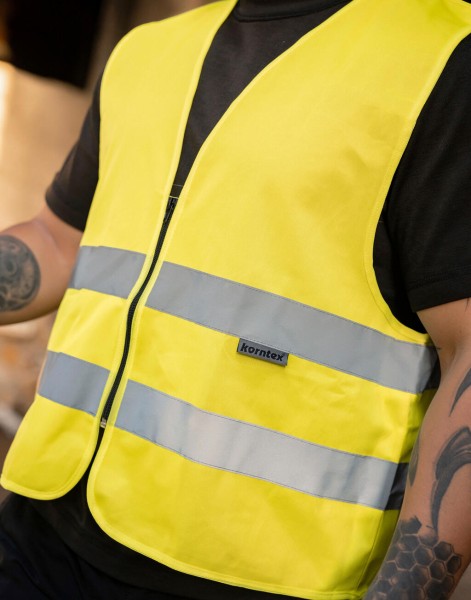 Safety Vest with Zipper Cologne Sárga 