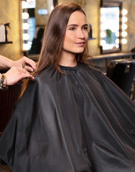 Salon Hairdresser`s Cape with Hand Grips  
