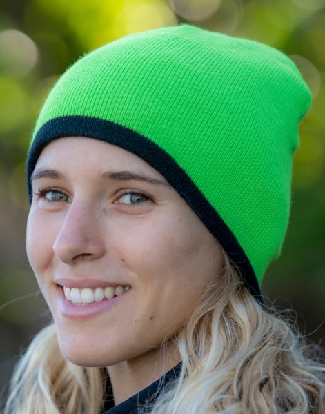Soft Feel Cuffless Reversible Beanie  