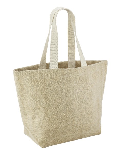 Soft Washed Jute Beach Bag  