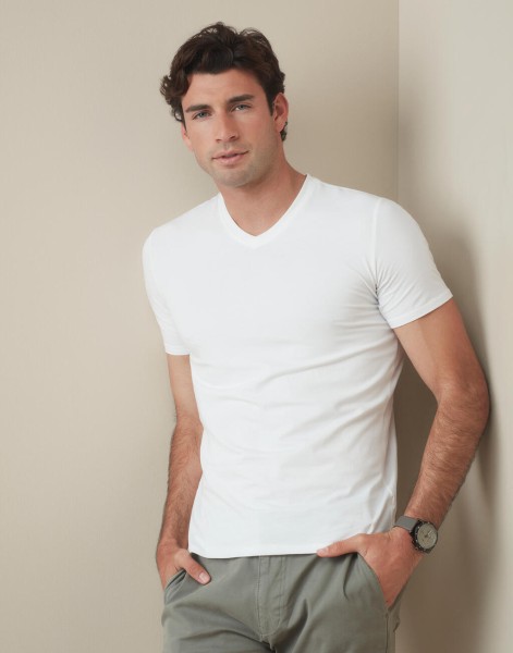 Stretch-T V-neck for men  