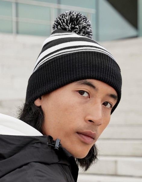 Striped Fan Beanie  