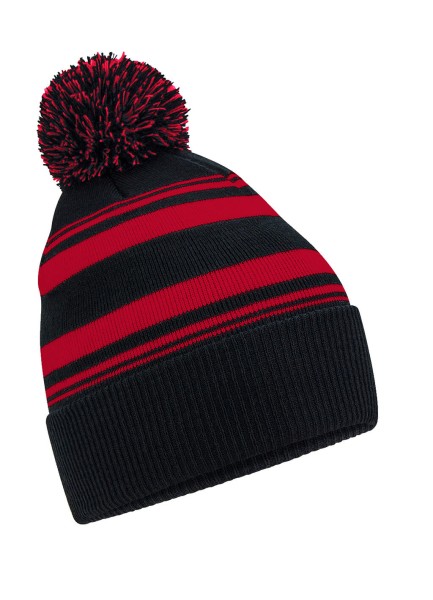 Striped Fan Beanie  