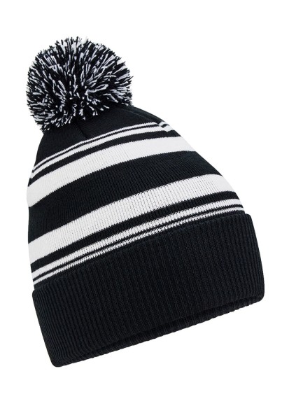 Striped Fan Beanie  