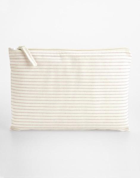Striped Organic Cotton Accessory Pouch  