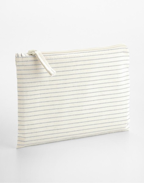 Striped Organic Cotton Accessory Pouch  