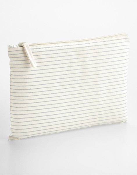 Striped Organic Cotton Accessory Pouch  