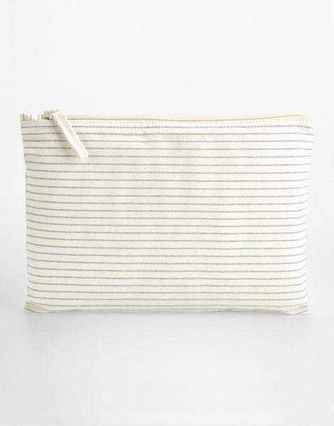 Striped Organic Cotton Accessory Pouch  