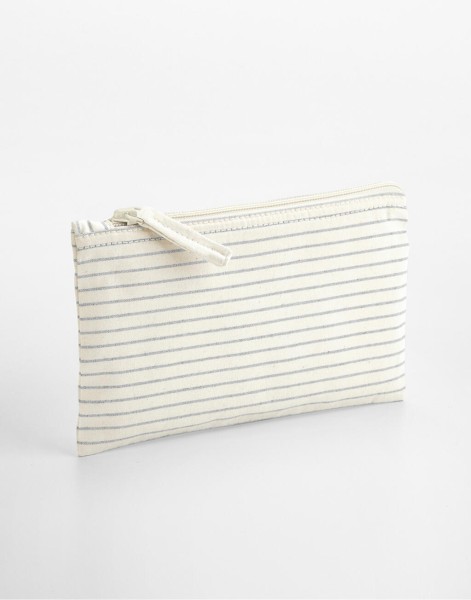 Striped Organic Cotton Accessory Pouch  