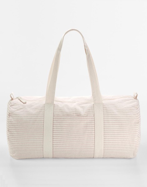 Striped Organic Cotton Barrel Bag  