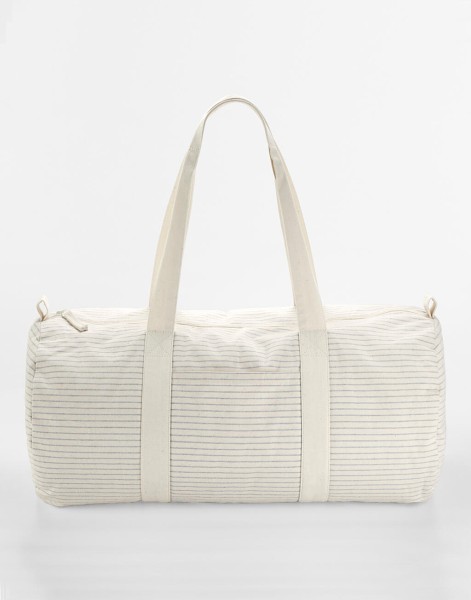 Striped Organic Cotton Barrel Bag  