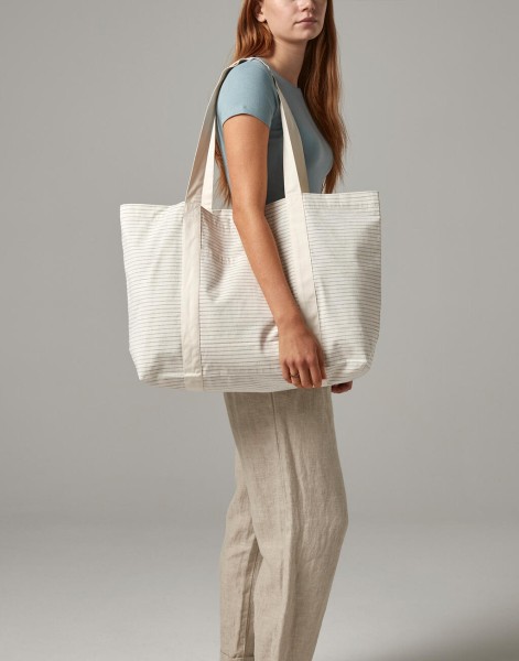 Striped Organic Cotton Shopper  