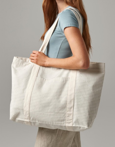 Striped Organic Cotton Shopper  