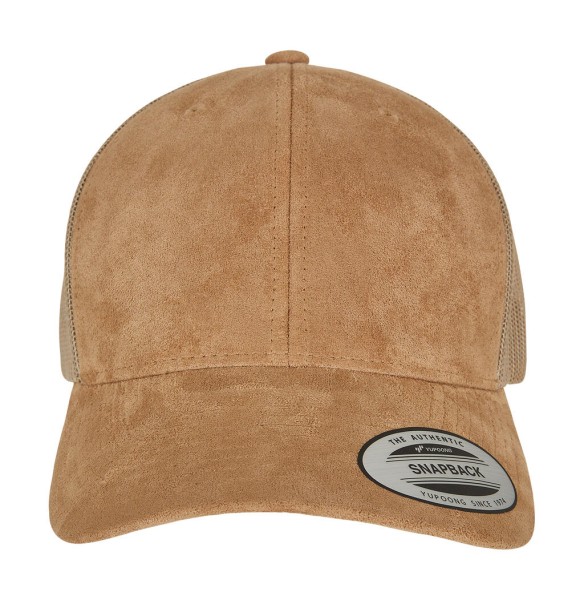 Suede Leather Trucker Cap  