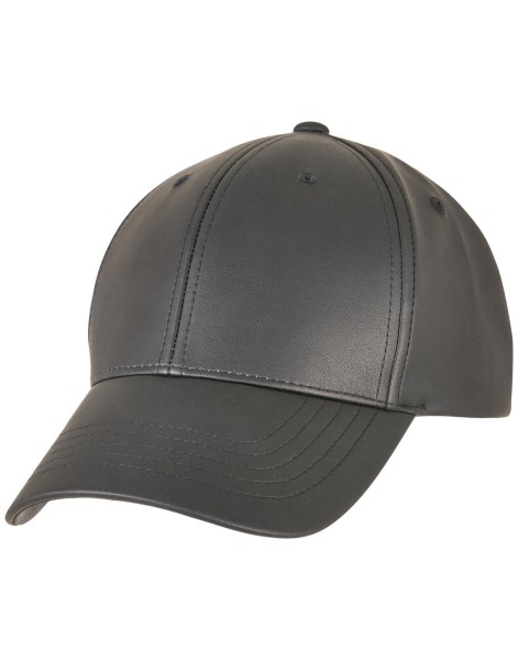 Synthetic Leather Alpha Shape Dad Cap  