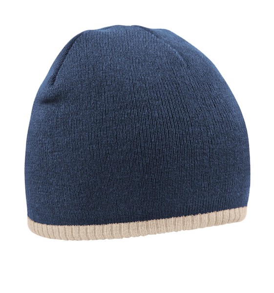 Two-Tone Beanie Knitted Hat  