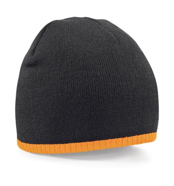 Two-Tone Beanie Knitted Hat  