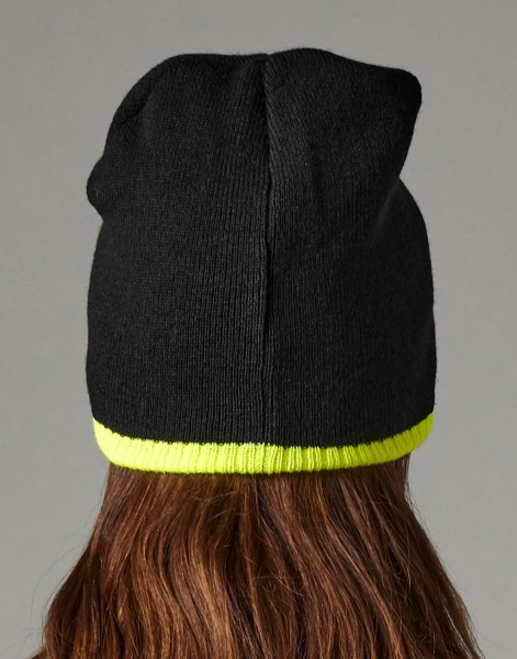 Two-Tone Beanie Knitted Hat  