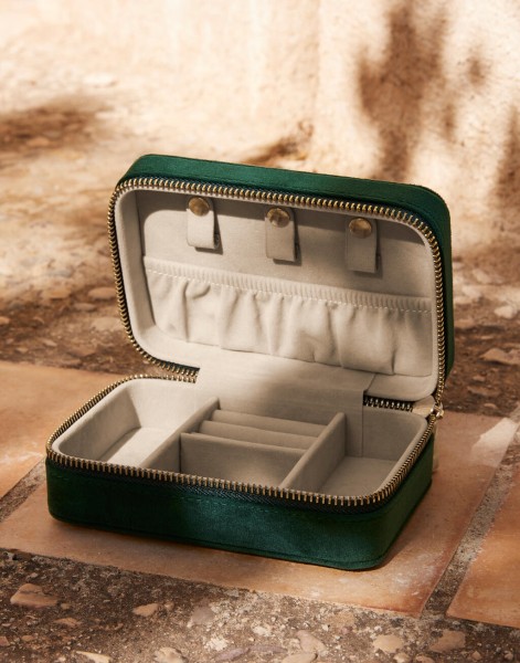 Velvet Travel Jewellery Box  