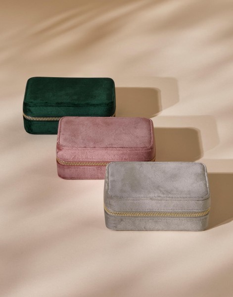 Velvet Travel Jewellery Box  