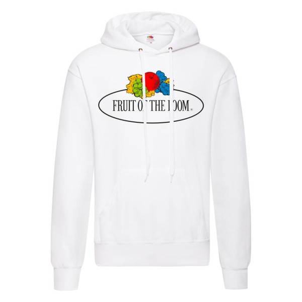Vintage Hooded Sweat Classic Large Logo Print Fehér 