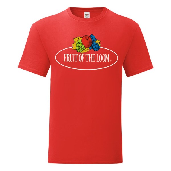 Vintage T Large Logo Print Piros 