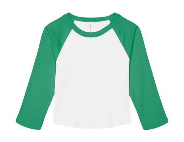 Women`s Micro Rib 3/4 Raglan Baby Tee  